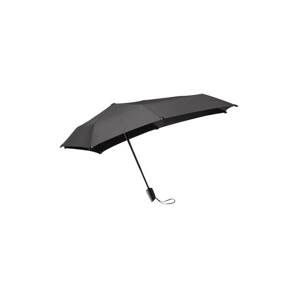 Mini foldable pure storm automatic black umbrella,